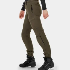 Jeansy motocyklowe damskie SHIMA JOGGSY LADY KHAKI zielony