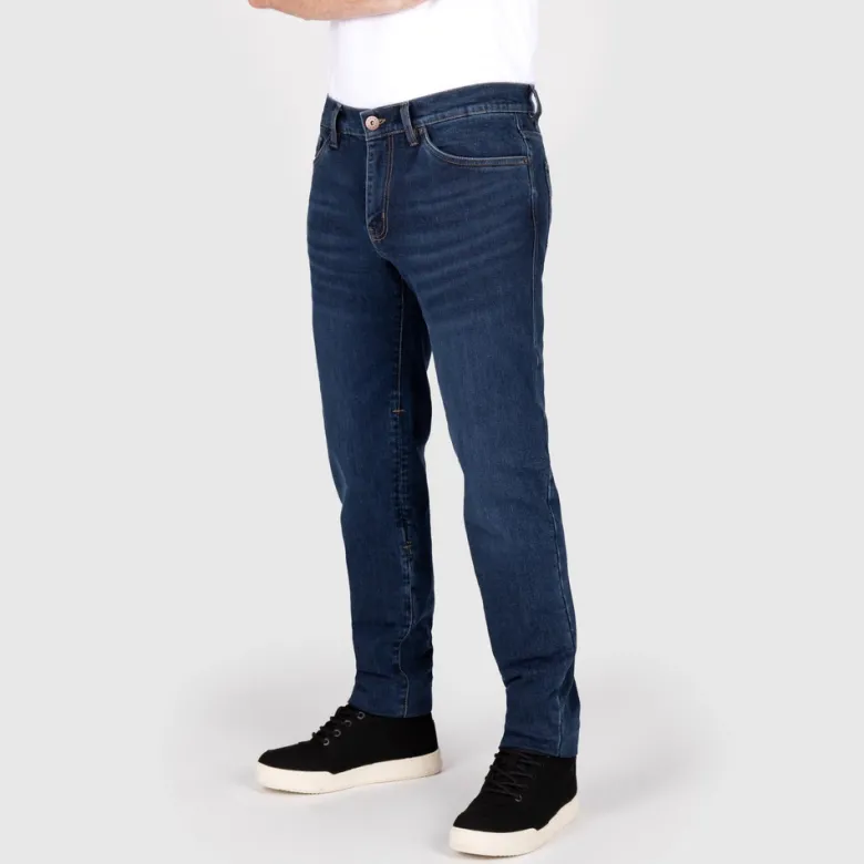 Jeansy motocyklowe KNOX KIRKSTONE STONE WASH INDIGO granatowy