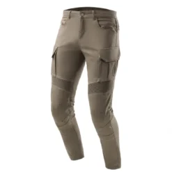 Jeansy motocyklowe OZONE FASTER TAPERED FIT OLIVE zielony