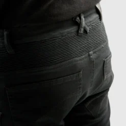 Jeansy motocyklowe OZONE FASTER TAPERED FIT BLACK czarny