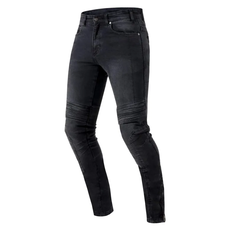 Jeansy motocyklowe OZONE HORNET II WASHED czarny
