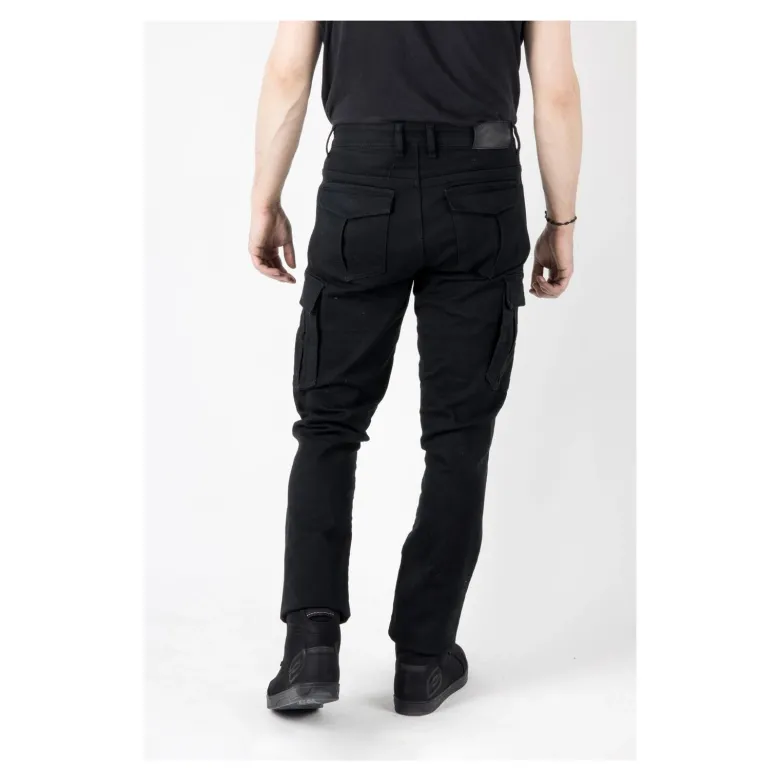 Jeansy motocyklowe OZONE SHADOW II BLACK czarny