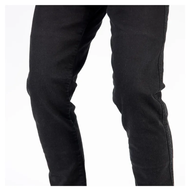 Jeansy motocyklowe OZONE STRIKER SLIM FIT BLACK czarny