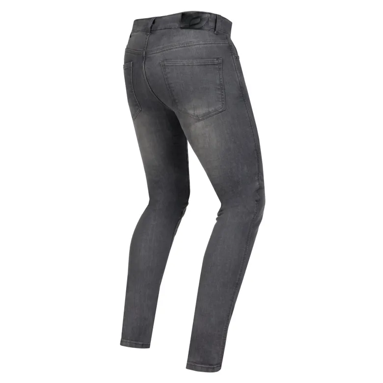 Jeansy motocyklowe OZONE STRIKER SLIM FIT WASHED GREY szary