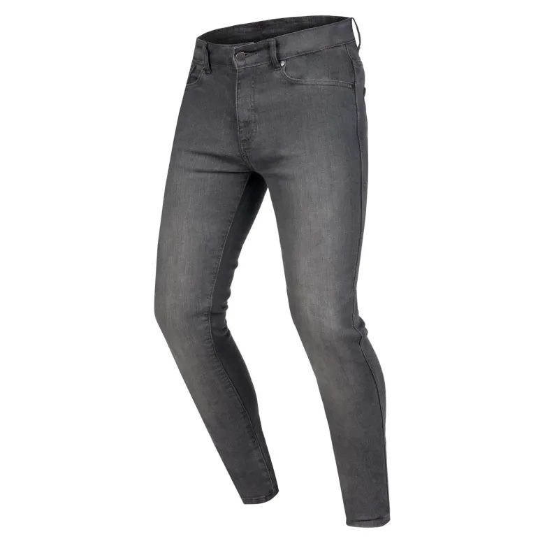 Jeansy motocyklowe OZONE STRIKER SLIM FIT WASHED GREY szary