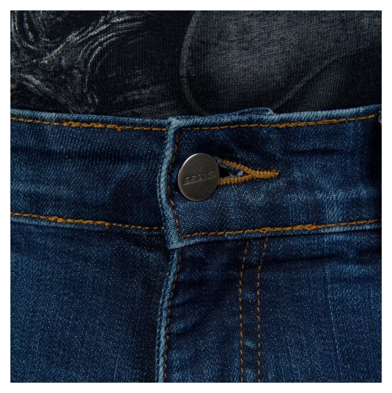 Jeansy motocyklowe OZONE STRIKER SLIM FIT WASHED BLUE niebieski