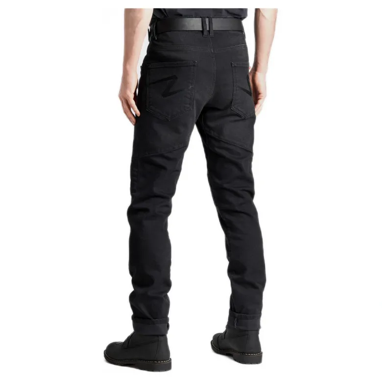 Jeansy motocyklowe PANDO MOTO BOSS DYN BLACK czarny