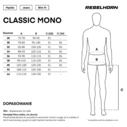 Jeansy motocyklowe REBELHORN CLASSIC MONOLAYER WASHED BLUE niebieski