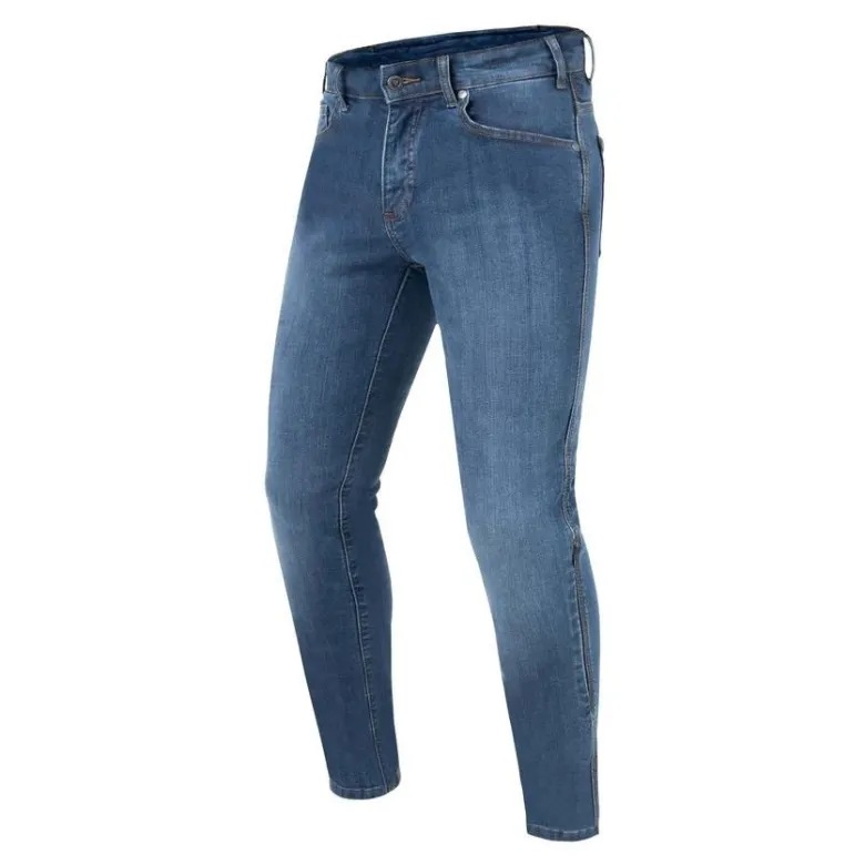 Jeansy motocyklowe REBELHORN CLASSIC III SKINNY WASHED BLUE niebieski