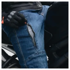 Jeansy motocyklowe REBELHORN HAWK III REGULAR FIT WASHED BLUE niebieski