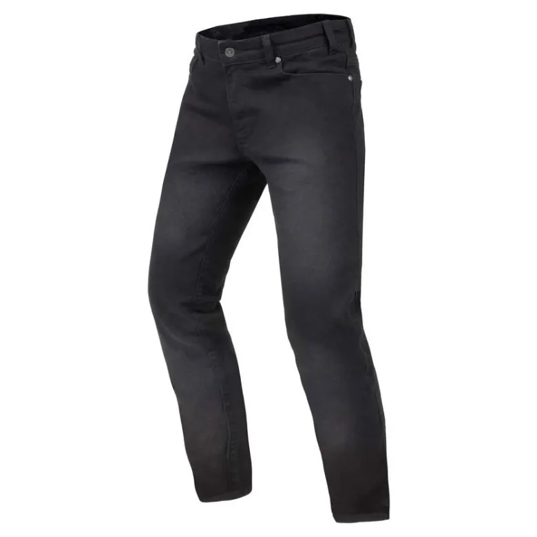 Jeansy motocyklowe REBELHORN CLASSIC III REGULAR FIT WASHED BLACK czarny