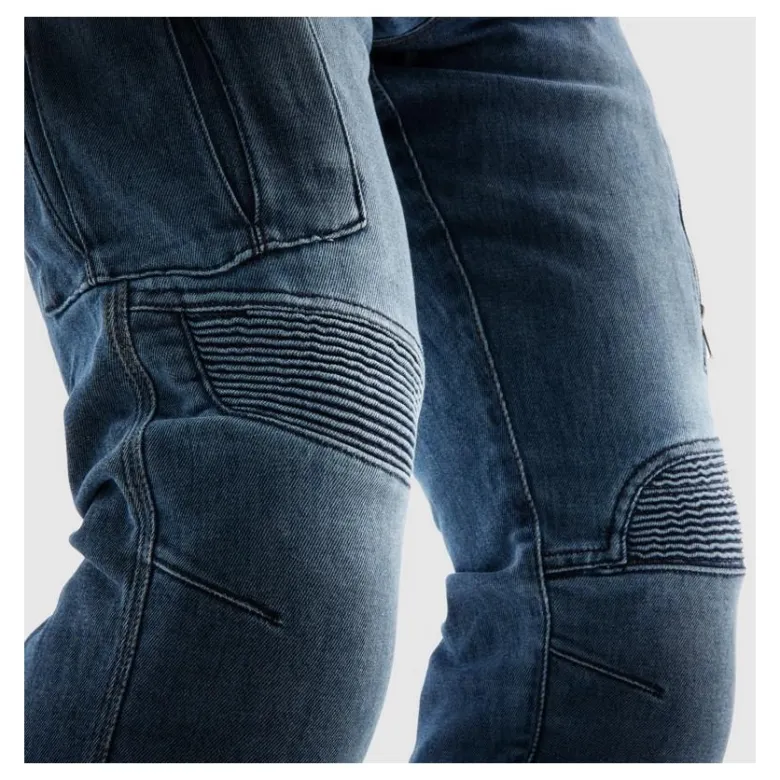 Jeansy motocyklowe REBELHORN VANDAL MONOLAYER WASHED BLUE niebieski