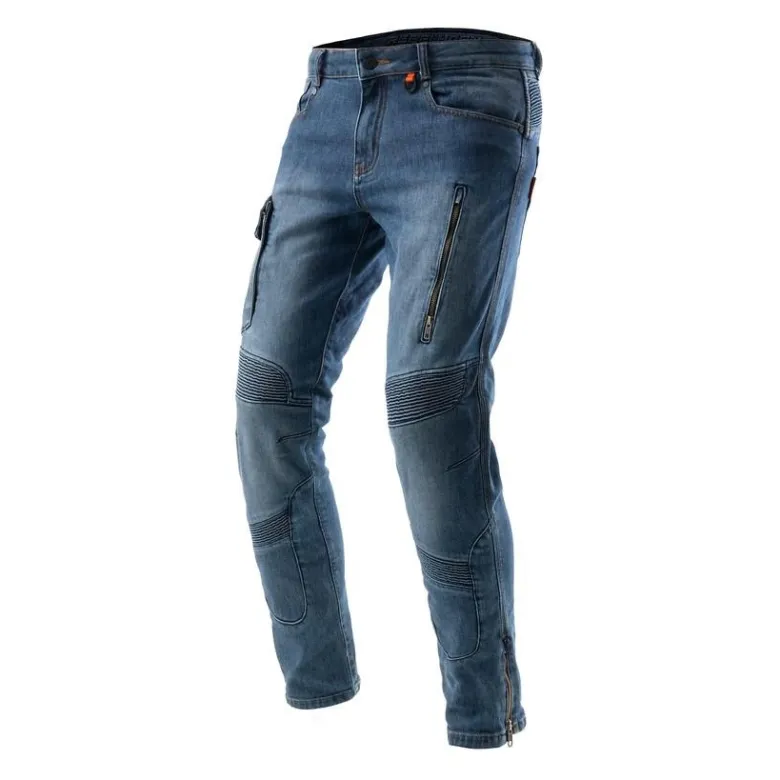 Jeansy motocyklowe REBELHORN VANDAL MONOLAYER WASHED BLUE niebieski