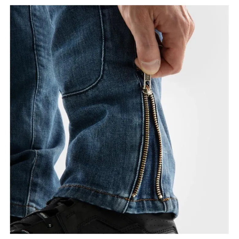 Jeansy motocyklowe REBELHORN VANDAL MONOLAYER WASHED BLUE niebieski