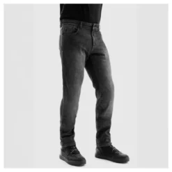 Jeansy motocyklowe REBELHORN BRONCO MONOLAYER WASHED BLACK czarny