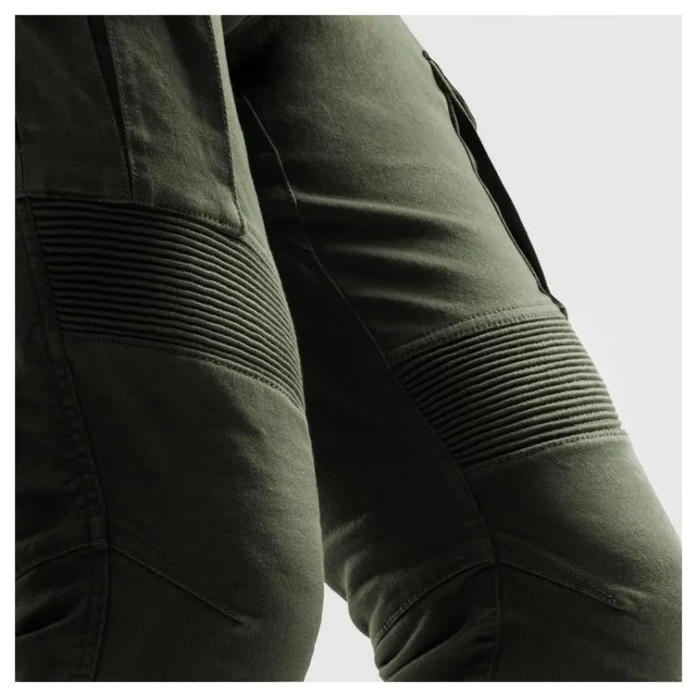 Jeansy motocyklowe REBELHORN FASTER OLIVE GREEN zielony