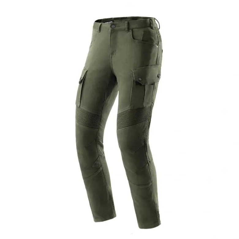 Jeansy motocyklowe REBELHORN FASTER OLIVE GREEN zielony