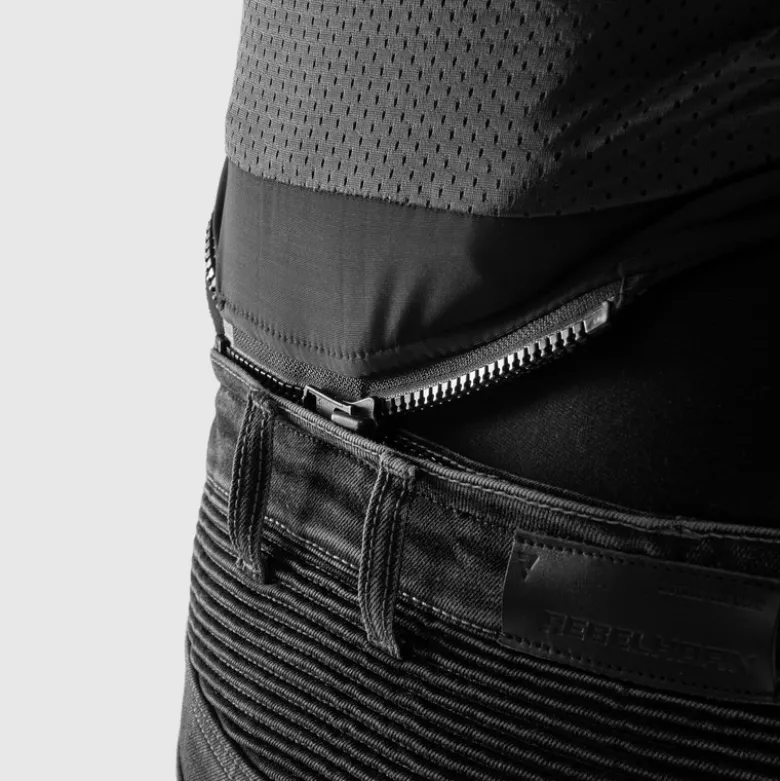 Jeansy motocyklowe REBELHORN EAGLE 4 REGULAR BLACK czarny