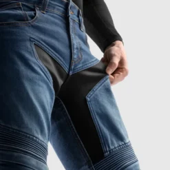 Jeansy motocyklowe REBELHORN EAGLE 4 SLIM WASHED BLUE niebieski
