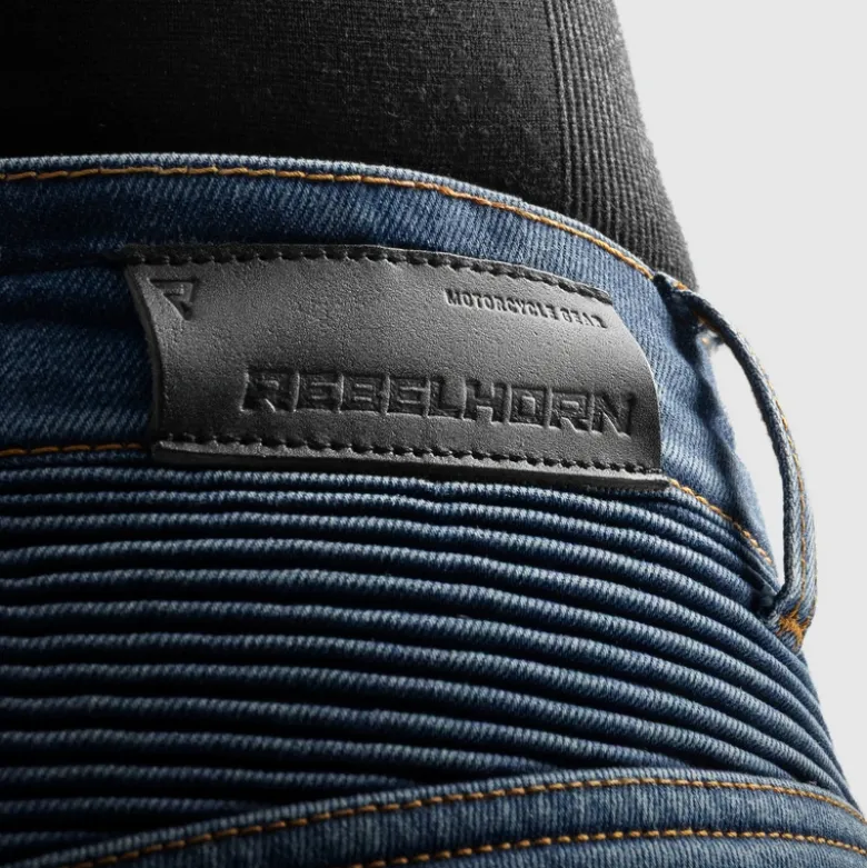Jeansy motocyklowe REBELHORN EAGLE 4 SLIM WASHED BLUE niebieski