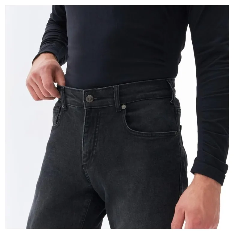 Jeansy motocyklowe REBELHORN NOMAD TAPERED FIT WASHED BLACK czarny