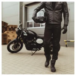 Jeansy motocyklowe REBELHORN RAGE II TAPERED FIT WASHED BLACK czarny