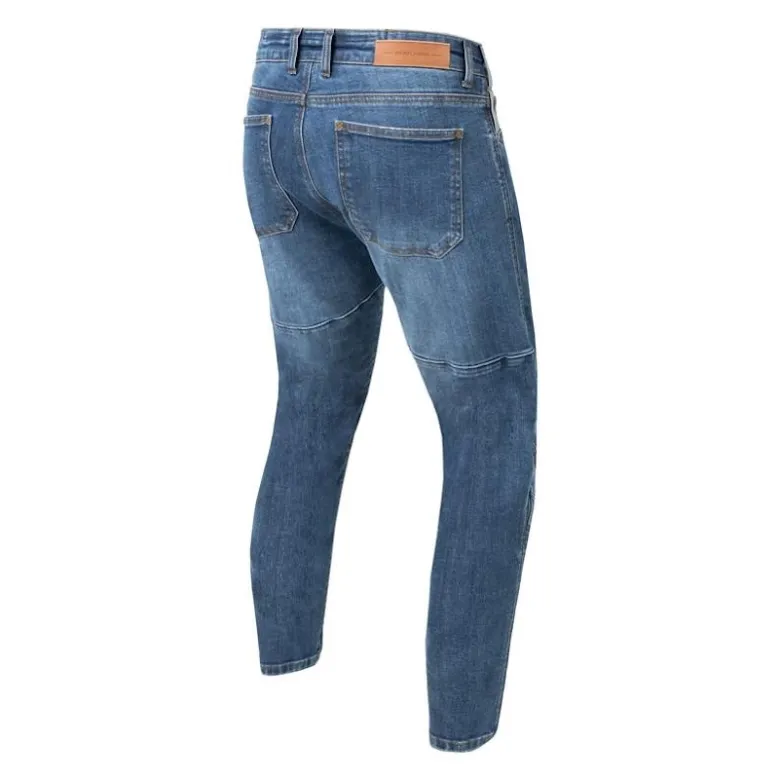Jeansy motocyklowe REBELHORN RAGE II TAPERED FIT WASHED BLUE niebieski