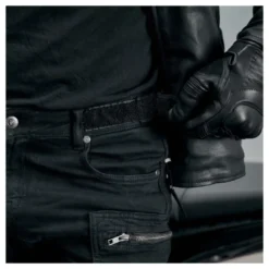 Jeansy motocyklowe REBELHORN URBAN III WASHED BLACK czarny