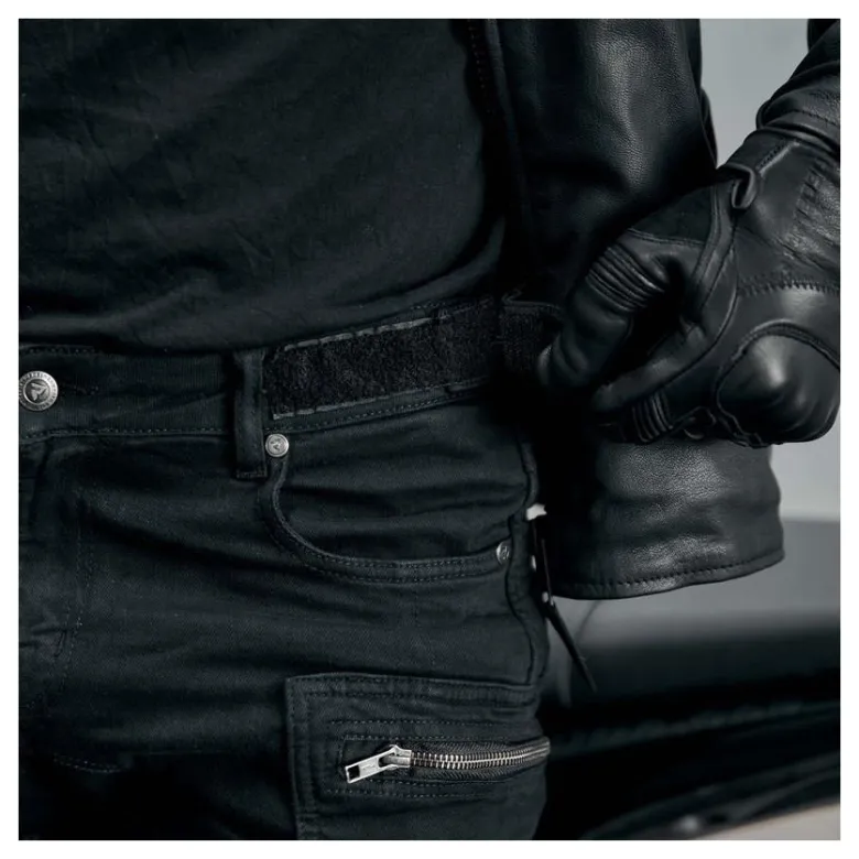 Jeansy motocyklowe REBELHORN URBAN III WASHED BLACK czarny
