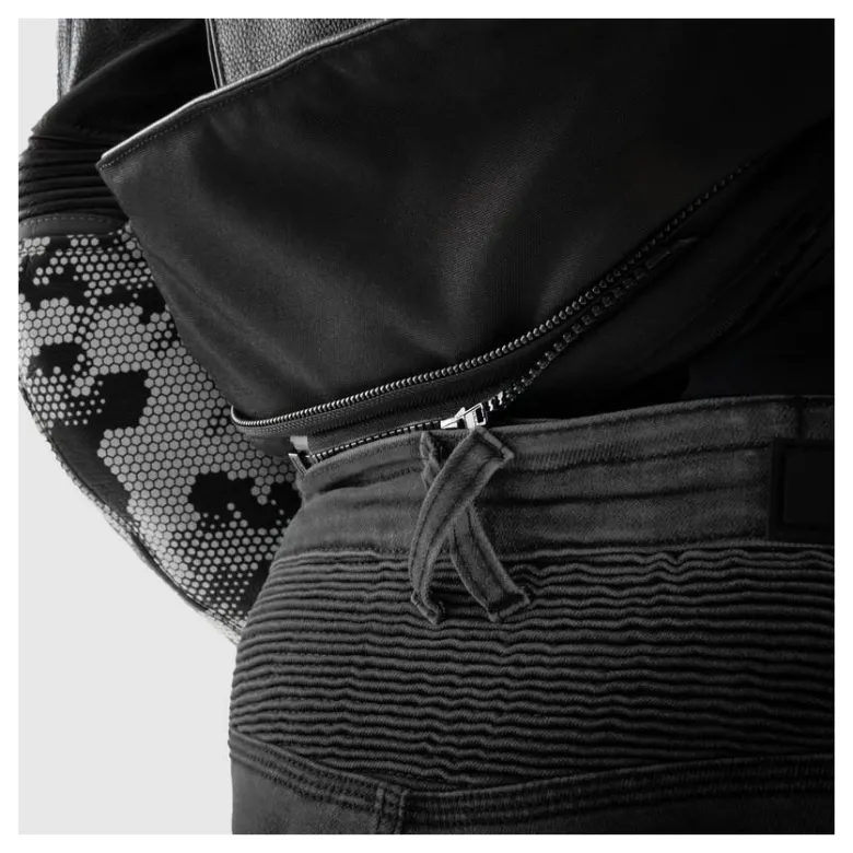 Jeansy motocyklowe REBELHORN REVOLT MONOLAYER BLACK czarny