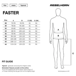 Jeansy motocyklowe REBELHORN FASTER BLACK czarny