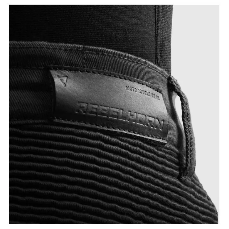 Jeansy motocyklowe REBELHORN FASTER BLACK czarny