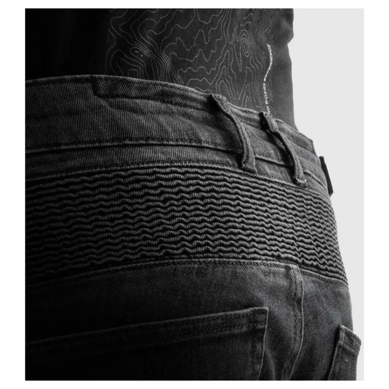 Jeansy motocyklowe REBELHORN VANDAL MONOLAYER WASHED BLACK czarny