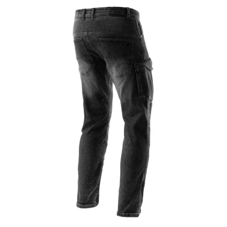 Jeansy motocyklowe REBELHORN VANDAL MONOLAYER WASHED BLACK czarny