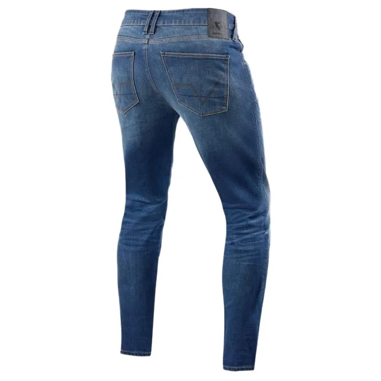Jeansy motocyklowe REVIT CARLIN SK MEDIUM BLUE USED niebieski