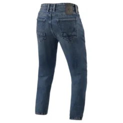 Jeansy motocyklowe REVIT DETROIT 3 TAPERED DARK BLUE USED niebieski