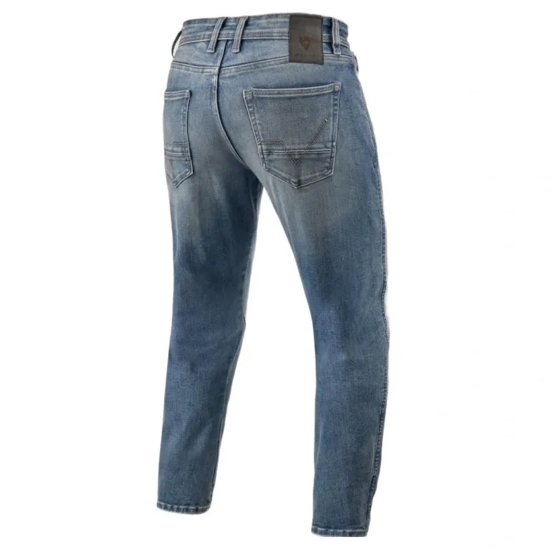Jeansy motocyklowe REVIT DETROIT 3 TAPERED MEDIUM BLUE VINTAGE niebieski