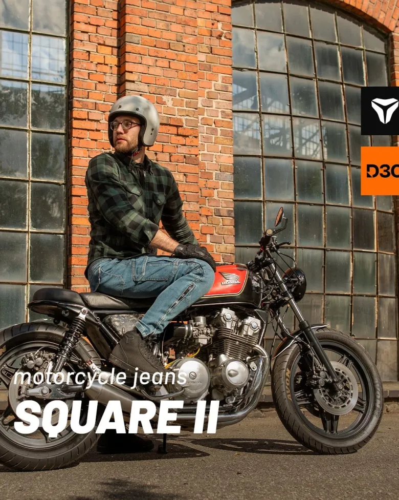 Jeansy motocyklowe SECA SQUARE II BLUE niebieski