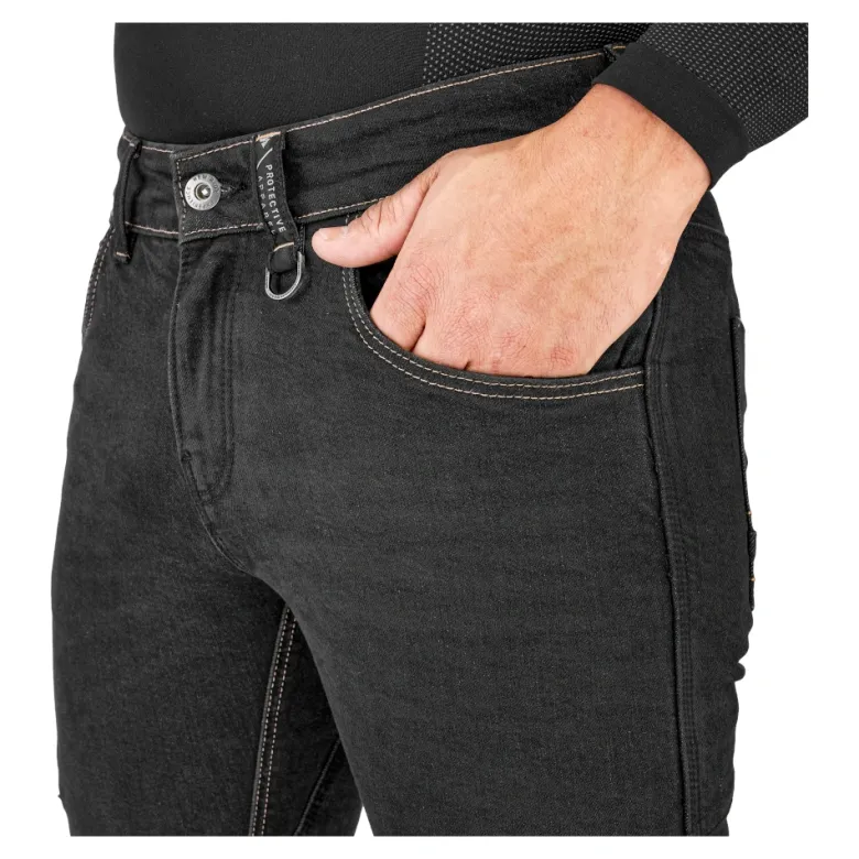 Jeansy motocyklowe SHIMA DEVON MEN BLACK czarny