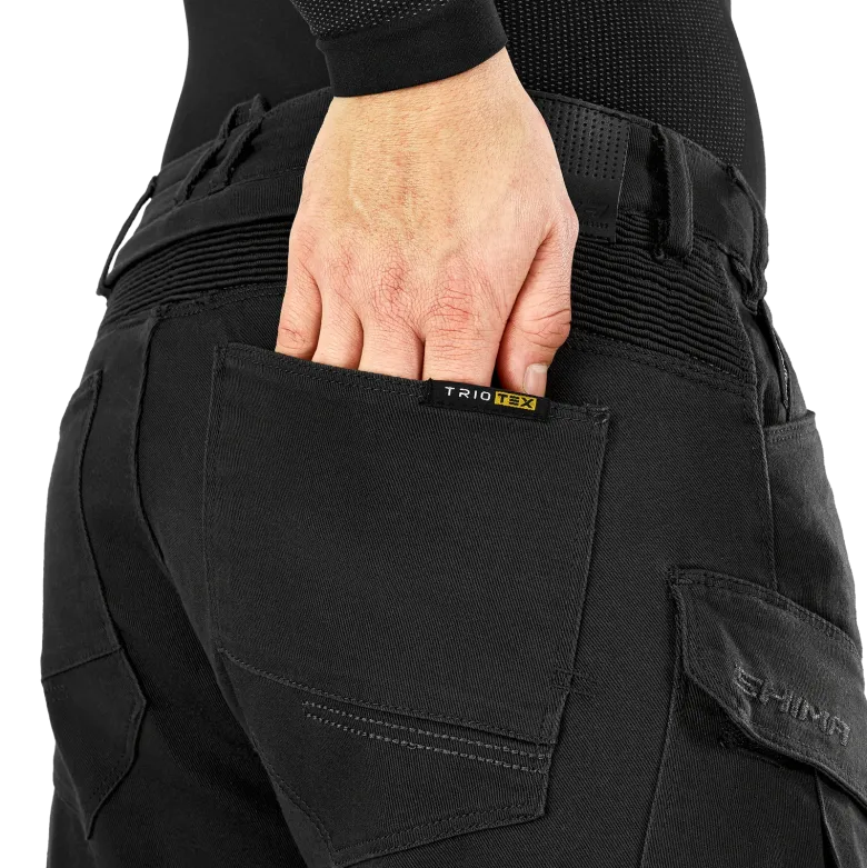 Jeansy motocyklowe SHIMA GIRO 3.0 BLACK czarny