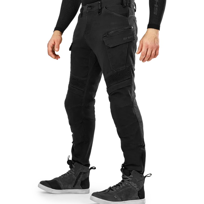 Jeansy motocyklowe SHIMA GIRO 3.0 BLACK czarny