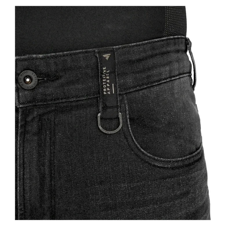 Jeansy motocyklowe SHIMA RIDER BLACK czarny