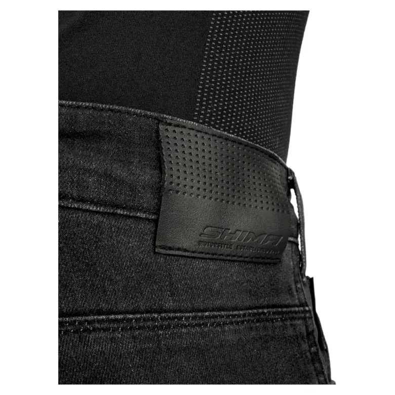 Jeansy motocyklowe SHIMA RIDER BLACK czarny