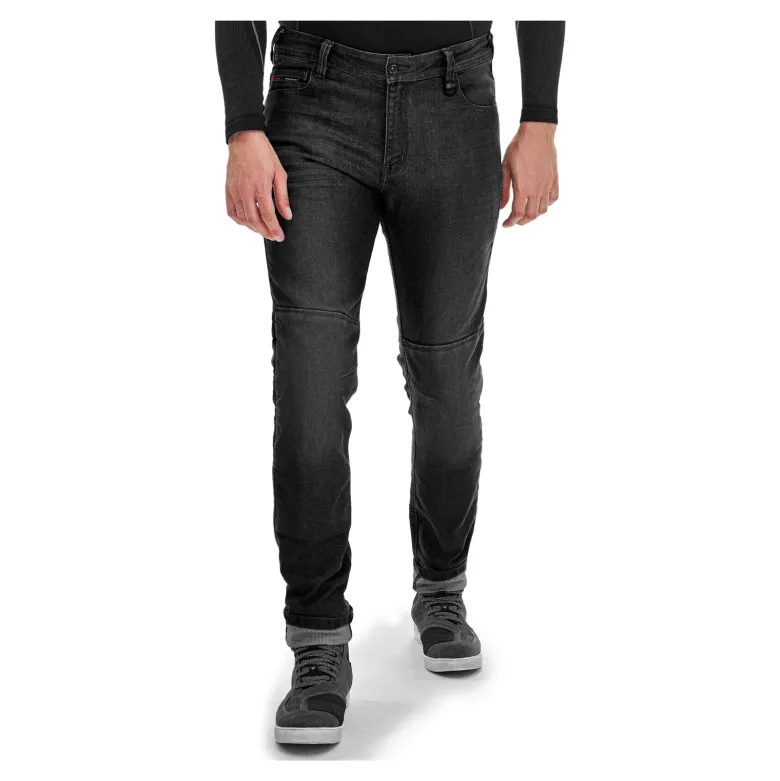 Jeansy motocyklowe SHIMA RIDGE BLACK czarny