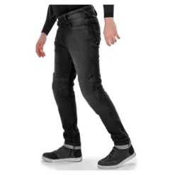 Jeansy motocyklowe SHIMA RIDGE BLACK czarny