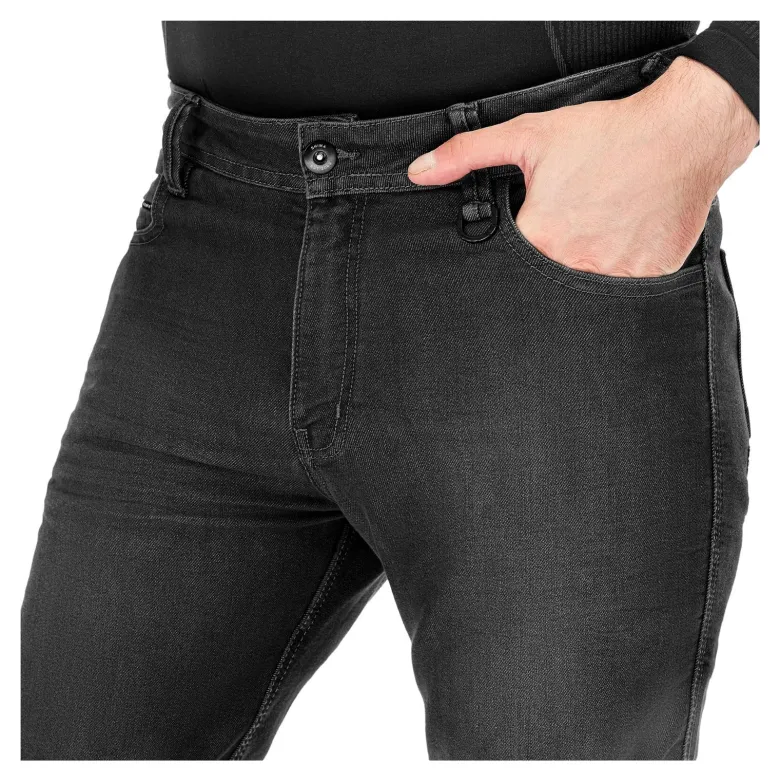 Jeansy motocyklowe SHIMA RIDGE BLACK czarny