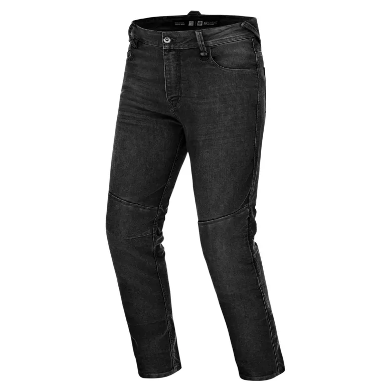 Jeansy motocyklowe SHIMA RIDGE BLACK czarny
