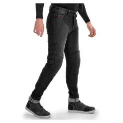 Jeansy motocyklowe SHIMA RIDGE BLACK czarny