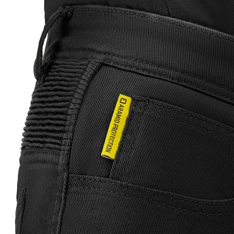 Jeansy motocyklowe VORG REVO BLACK czarny