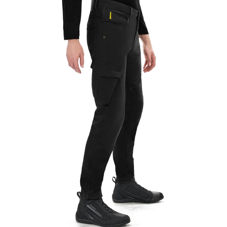 Jeansy motocyklowe VORG REVO BLACK czarny